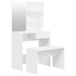 vidaXL Set măsuță de toaletă, alb, 74,5x40x141 cm vidaXL Set măsuță de toaletă, alb, 74,5x40x141 cm