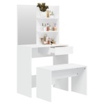 vidaXL Set măsuță de toaletă, alb, 74,5x40x141 cm vidaXL Set măsuță de toaletă, alb, 74,5x40x141 cm