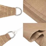 vidaXL Pânză parasolar, taupe, 6x7 m, HDPE, 160 g/m²