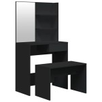vidaXL Set măsuță de toaletă, negru, 74,5x40x141 cm vidaXL Set măsuță de toaletă, negru, 74,5x40x141 cm
