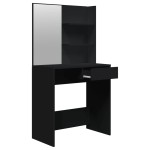 vidaXL Set măsuță de toaletă, negru, 74,5x40x141 cm vidaXL Set măsuță de toaletă, negru, 74,5x40x141 cm