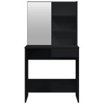 vidaXL Set măsuță de toaletă, negru, 74,5x40x141 cm vidaXL Set măsuță de toaletă, negru, 74,5x40x141 cm