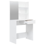 vidaXL Set măsuță de toaletă, alb extralucios, 74,5x40x141 cm vidaXL Set măsuță de toaletă, alb extralucios, 74,5x40x141 cm