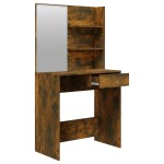 vidaXL Set măsuță de toaletă, stejar afumat, 74,5x40x141 cm vidaXL Set măsuță de toaletă, stejar afumat, 74,5x40x141 cm