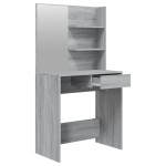 vidaXL Set măsuță de toaletă, gri sonoma, 74,5x40x141 cm vidaXL Set măsuță de toaletă, gri sonoma, 74,5x40x141 cm