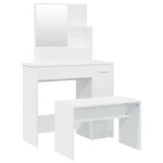 vidaXL Set măsuță de toaletă, alb, 86,5x35x136 cm vidaXL Set măsuță de toaletă, alb, 86,5x35x136 cm