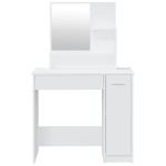 vidaXL Set măsuță de toaletă, alb, 86,5x35x136 cm vidaXL Set măsuță de toaletă, alb, 86,5x35x136 cm