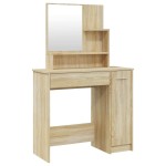 vidaXL Set măsuță de toaletă, stejar sonoma, 86,5x35x136 cm