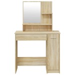 vidaXL Set măsuță de toaletă, stejar sonoma, 86,5x35x136 cm
