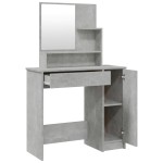 vidaXL Set măsuță de toaletă, gri beton, 86,5x35x136 cm