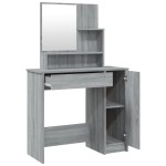 vidaXL Set măsuță de toaletă, gri sonoma, 86,5x35x136 cm vidaXL Set măsuță de toaletă, gri sonoma, 86,5x35x136 cm