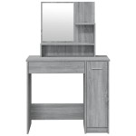 vidaXL Set măsuță de toaletă, gri sonoma, 86,5x35x136 cm vidaXL Set măsuță de toaletă, gri sonoma, 86,5x35x136 cm