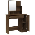 vidaXL Set măsuță de toaletă, stejar maro, 86,5x35x136 cm
