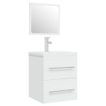 vidaXL Dulap de chiuvetă cu bazin încorporat, alb, lemn prelucrat