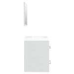 vidaXL Dulap de chiuvetă cu bazin încorporat, alb, lemn prelucrat