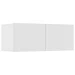 vidaXL Comode TV, 4 buc., alb, 80x30x30 cm, lemn prelucrat