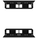 vidaXL Comode TV, 4 buc., negru, 80x30x30 cm, lemn compozit