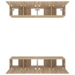 vidaXL Comode TV, 4 buc., stejar sonoma, 80x30x30 cm, lemn prelucrat