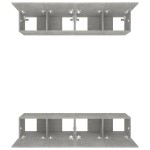 vidaXL Comode TV, 4 buc., gri beton, 80x30x30 cm, lemn prelucrat