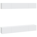 vidaXL Dulapuri TV de perete, 4 buc, alb, 100x30x30 cm