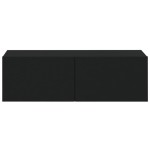 vidaXL Dulapuri TV de perete, 4 buc., negru, 100x30x30 cm