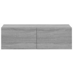 vidaXL Dulapuri TV de perete, 4 buc, gri sonoma, 100x30x30 cm