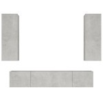 vidaXL Set dulap TV, 4 piese, gri beton, lemn prelucrat vidaXL Set dulap TV, 4 piese, gri beton, lemn prelucrat