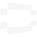 vidaXL Set dulap TV, 8 piese, alb, lemn prelucrat