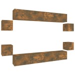 vidaXL Set dulap TV, 8 piese, stejar fumuriu, lemn prelucrat vidaXL Set dulap TV, 8 piese, stejar fumuriu, lemn prelucrat