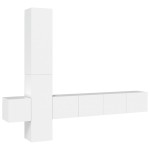 vidaXL Set dulap TV, 5 piese, alb, lemn prelucrat vidaXL Set dulap TV, 5 piese, alb, lemn prelucrat