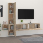 vidaXL Set dulap TV, 5 piese, stejar sonoma, lemn prelucrat vidaXL Set dulap TV, 5 piese, stejar sonoma, lemn prelucrat