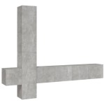vidaXL Set dulap TV, 5 piese, gri beton, lemn prelucrat vidaXL Set dulap TV, 5 piese, gri beton, lemn prelucrat