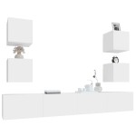 vidaXL Set dulap TV, 6 piese, alb, lemn prelucrat vidaXL Set dulap TV, 6 piese, alb, lemn prelucrat