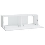 vidaXL Set dulap TV, 6 piese, alb, lemn prelucrat vidaXL Set dulap TV, 6 piese, alb, lemn prelucrat