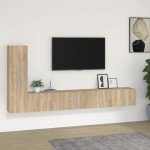 vidaXL Set dulap TV, 3 piese, stejar sonoma, lemn prelucrat vidaXL Set dulap TV, 3 piese, stejar sonoma, lemn prelucrat