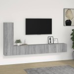 vidaXL Set dulap TV, 3 piese, gri sonoma, lemn prelucrat vidaXL Set dulap TV, 3 piese, gri sonoma, lemn prelucrat