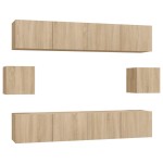 vidaXL Set dulap TV, 6 piese, stejar sonoma, lemn prelucrat vidaXL Set dulap TV, 6 piese, stejar sonoma, lemn prelucrat