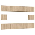 vidaXL Set dulap TV, 6 piese, stejar sonoma, lemn prelucrat vidaXL Set dulap TV, 6 piese, stejar sonoma, lemn prelucrat