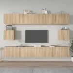 vidaXL Set dulap TV, 6 piese, stejar sonoma, lemn prelucrat vidaXL Set dulap TV, 6 piese, stejar sonoma, lemn prelucrat