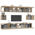 vidaXL Set dulap TV, 6 piese, stejar sonoma, lemn prelucrat vidaXL Set dulap TV, 6 piese, stejar sonoma, lemn prelucrat