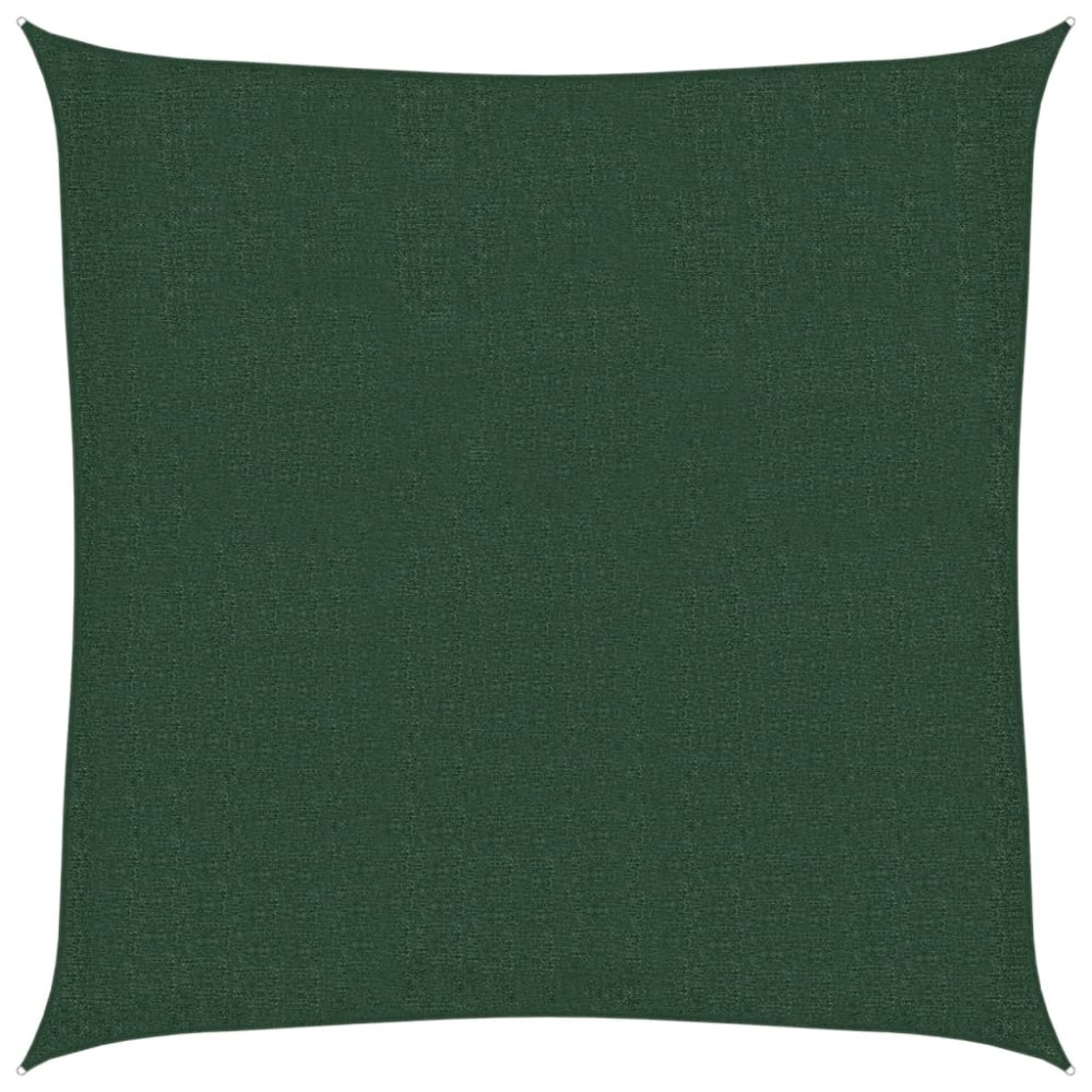 vidaXL Pânză parasolar, verde închis, 2,5 x 2,5 m, HDPE, 160 g / m²