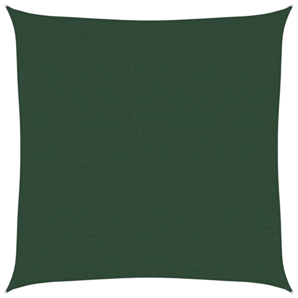 vidaXL Pânză parasolar, verde închis, 4 x 4 m, HDPE, 160 g / m²