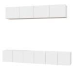 vidaXL Set dulap TV, 5 piese, alb, lemn prelucrat vidaXL Set dulap TV, 5 piese, alb, lemn prelucrat