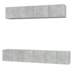 vidaXL Set dulap TV, 5 piese, gri beton, lemn prelucrat vidaXL Set dulap TV, 5 piese, gri beton, lemn prelucrat