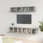 vidaXL Set dulap TV, 5 piese, gri beton, lemn prelucrat vidaXL Set dulap TV, 5 piese, gri beton, lemn prelucrat