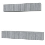 vidaXL Set dulapuri TV, 5 piese, gri sonoma, lemn prelucrat vidaXL Set dulapuri TV, 5 piese, gri sonoma, lemn prelucrat