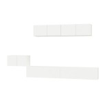 vidaXL Set dulap TV, 5 piese, alb, lemn prelucrat vidaXL Set dulap TV, 5 piese, alb, lemn prelucrat
