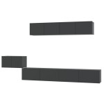 vidaXL Set dulap TV,5 piese, negru, lemn prelucrat vidaXL Set dulap TV,5 piese, negru, lemn prelucrat