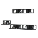 vidaXL Set dulap TV,5 piese, negru, lemn prelucrat vidaXL Set dulap TV,5 piese, negru, lemn prelucrat