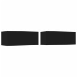 vidaXL Set dulap TV,5 piese, negru, lemn prelucrat vidaXL Set dulap TV,5 piese, negru, lemn prelucrat